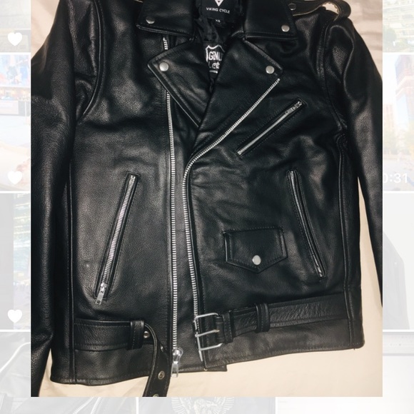 Leather Jacket (size XS, fits like S) - Picture 1 of 4